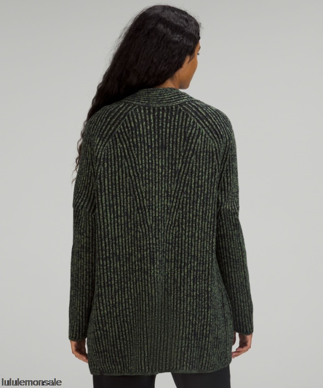 Lululemon Damen DELULU470 | Grünes Laub Pullover Aus Baumwoll-kaschmir-gemisch
